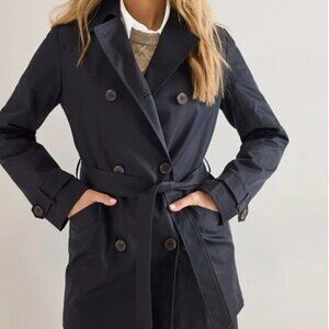 Long Tall Sally Tall Navy Blue Lined Trench Coat US size 6
